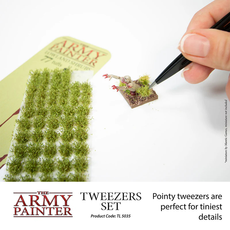 Tweezers Set - pinceta igłowa przy naklejaniu kępek na podstawkę figurki zombie | The Army Painter
