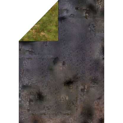 Zrujnowane Miasto PLAYMATY – dwustronna mata lateksowa 183x122 cm do gier figurkowych Bolt Action Warhammer 40K
